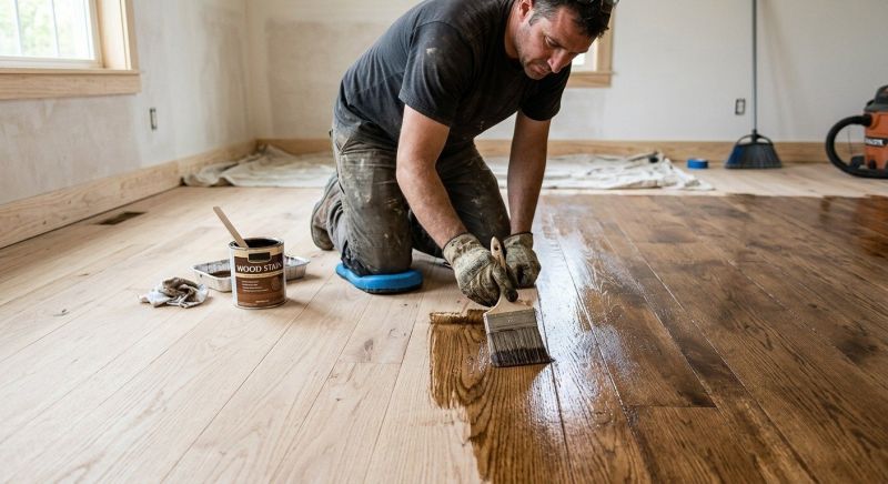 Maple Floor Staining in Kansas City, KS