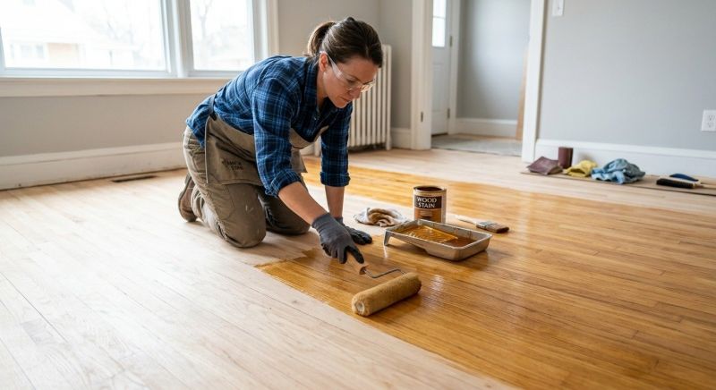 Hardwood Floor Staining in Olathe, KS