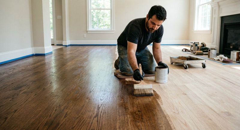 Maple Floor Staining in Overland Park, KS