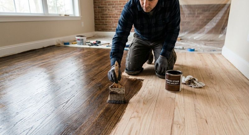 Maple Floor Staining in Olathe, KS