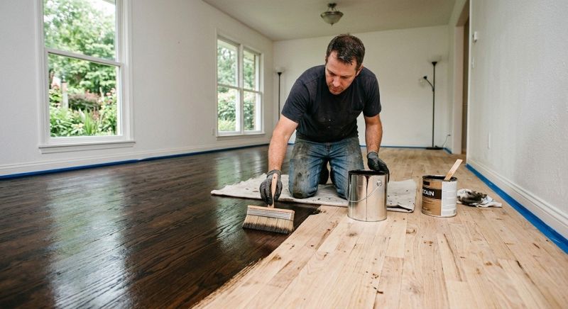 Oak Floor Staining in Overland Park, KS