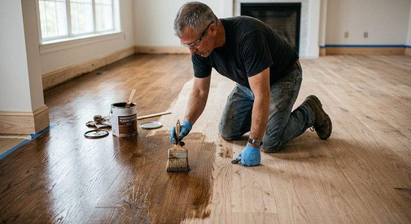 Oak Floor Staining in Overland Park, KS