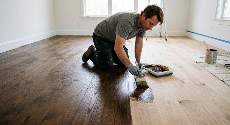 Oak Floor Staining in Kansas City, KS