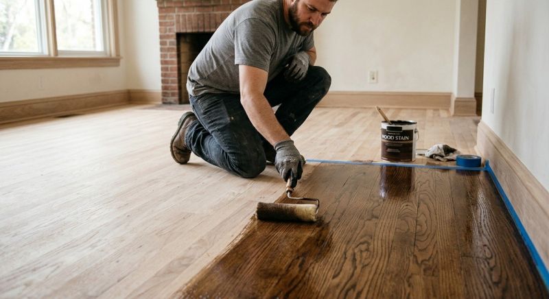 Wood Floor Staining in Olathe, KS